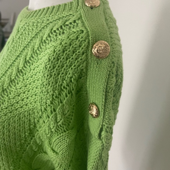 Polo ralph lauren kable knit cotton sweater size large - Picture 2 of 4
